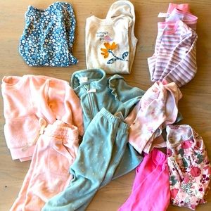 Baby girl 9 to 12 months spring clothing lot Cat & Jack H&M just one you carters
